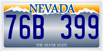 NV license plate 76B399