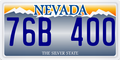 NV license plate 76B400