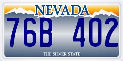 NV license plate 76B402