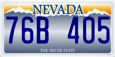 NV license plate 76B405