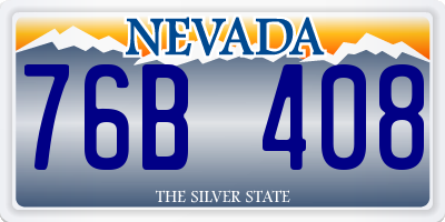 NV license plate 76B408