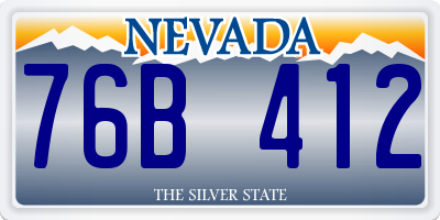 NV license plate 76B412
