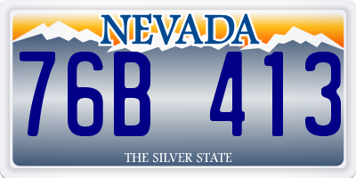 NV license plate 76B413