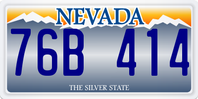 NV license plate 76B414