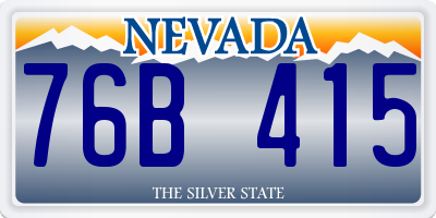 NV license plate 76B415