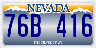 NV license plate 76B416