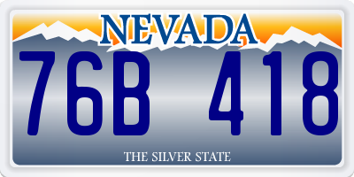 NV license plate 76B418