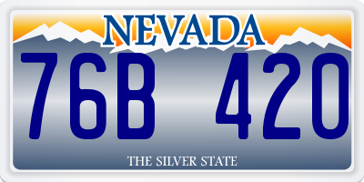 NV license plate 76B420