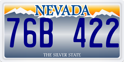NV license plate 76B422
