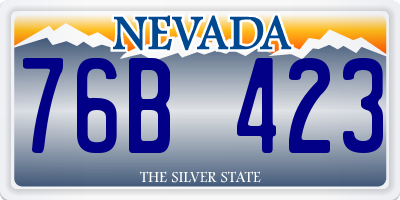 NV license plate 76B423