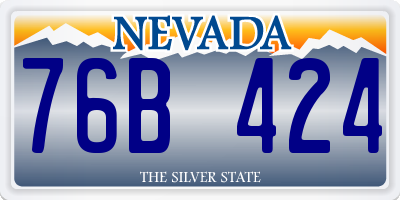 NV license plate 76B424