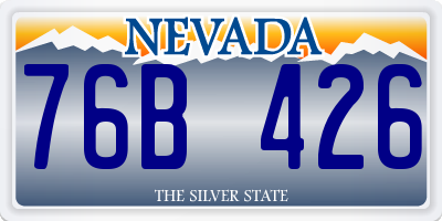 NV license plate 76B426