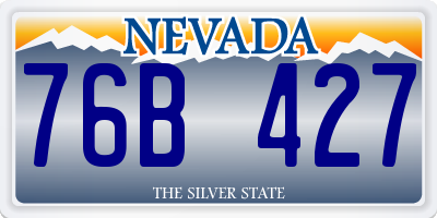 NV license plate 76B427