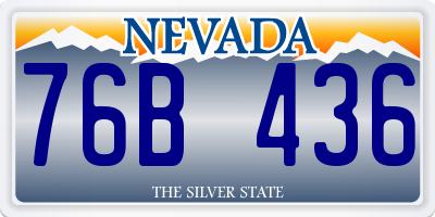 NV license plate 76B436