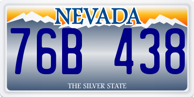 NV license plate 76B438