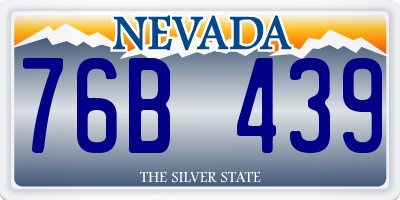 NV license plate 76B439