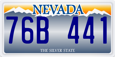 NV license plate 76B441