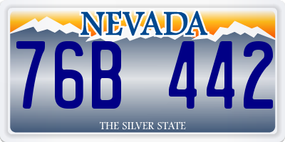 NV license plate 76B442