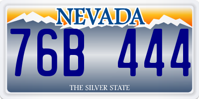 NV license plate 76B444