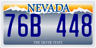 NV license plate 76B448