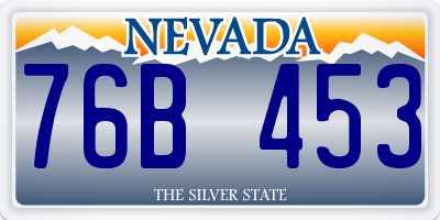 NV license plate 76B453