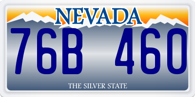 NV license plate 76B460