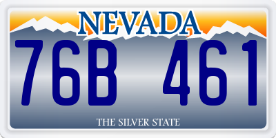 NV license plate 76B461