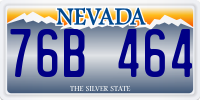 NV license plate 76B464