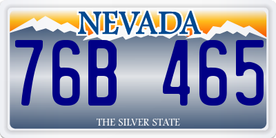 NV license plate 76B465