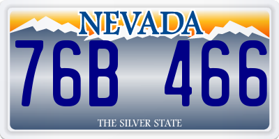 NV license plate 76B466