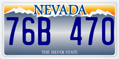NV license plate 76B470