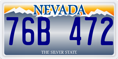NV license plate 76B472
