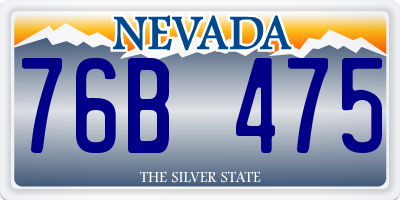 NV license plate 76B475