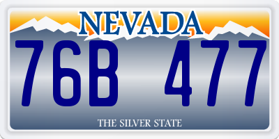 NV license plate 76B477