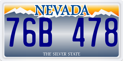 NV license plate 76B478