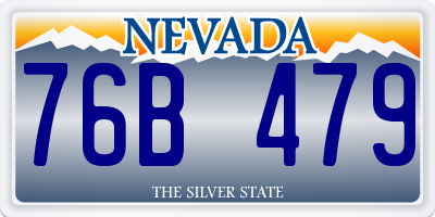NV license plate 76B479