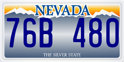 NV license plate 76B480