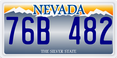 NV license plate 76B482