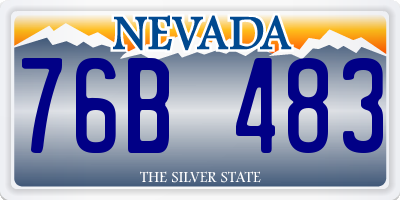 NV license plate 76B483