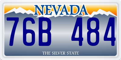 NV license plate 76B484