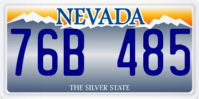 NV license plate 76B485