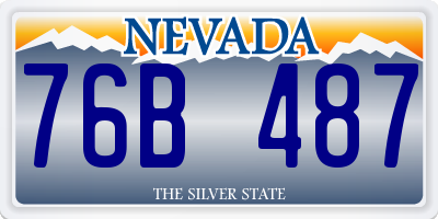 NV license plate 76B487