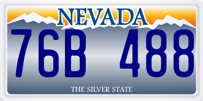 NV license plate 76B488