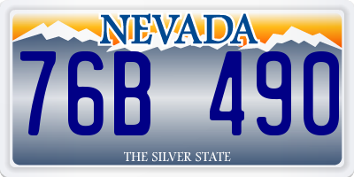 NV license plate 76B490