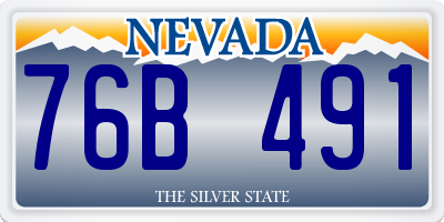 NV license plate 76B491