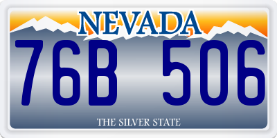 NV license plate 76B506