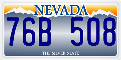 NV license plate 76B508