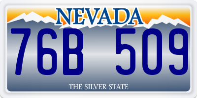 NV license plate 76B509