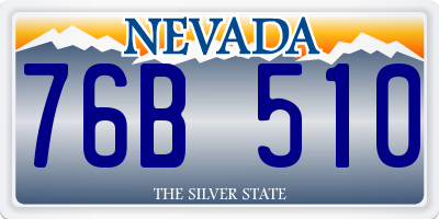 NV license plate 76B510