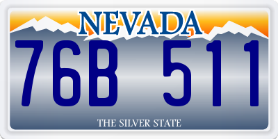 NV license plate 76B511